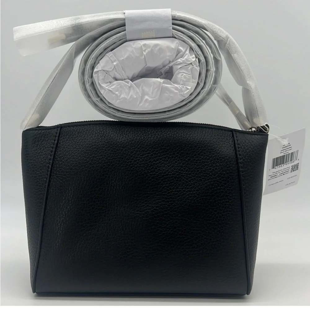 Kate Spade Monica Black Pebbled Leather Medium Crossbody Bag NEW